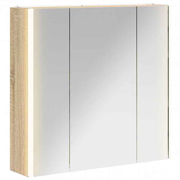 vidaXL Koupelnová zrcadlová skříň Sonoma dub 63,5 x 15,5 x 60,5 cm