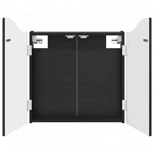 vidaXL Skříň na terče Černá 56 x 12 x 63 cm Kompozitní dřevo