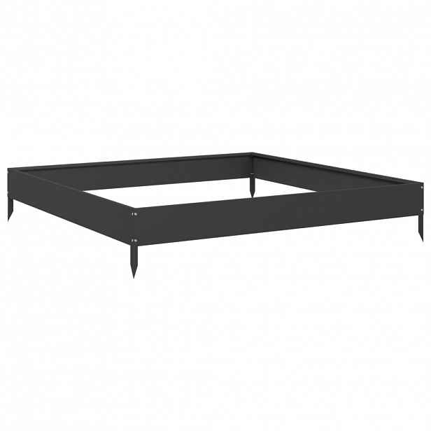 vidaXL Zahradní vyvýšený záhon černý 100 x 100 x 18,5 cm ocel