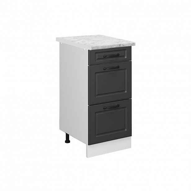Vicco SPODNÍ SKŘÍŇKA KUCHYŇSKÉ LINKY R-Line Antracitový venkovský dům 40 cm PD Mramor