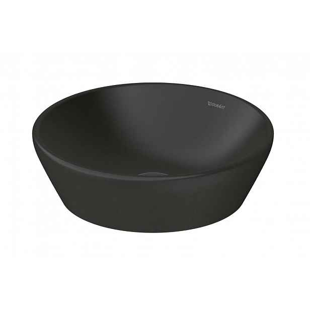 Duravit D-Neo - Umyvadlo na desku, průměr 40 cm, bez přepadu, bez otvoru pro baterii, antracit 2371401370