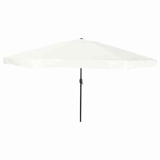 vidaXL Zahradní slunečník Písková 394 x 394 x 248 cm Polyester a ocel