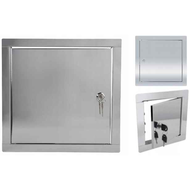 Revizní Dvířka Kovová Nerezová 25x25 Na Zámek Kryt 250x250