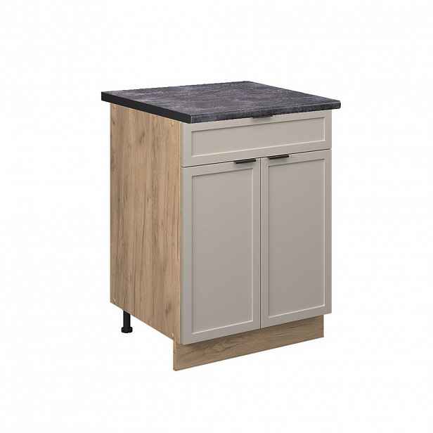 Vicco SPODNÍ SKŘÍŇKA KUCHYŇSKÉ LINKY Fame-Line GreyBeige 60 cm se zásuvkou, PD Antracit