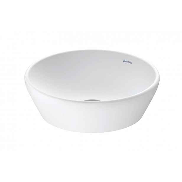 Duravit D-Neo - Umyvadlo na desku, průměr 40 cm, bez přepadu, bez otvoru pro baterii, matná bílá 2371403270