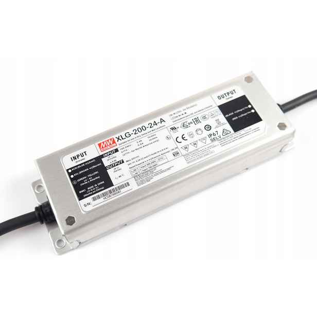 Led zdroj Mean Well IP67 24V 8,3A 200W XLG-200-24-A