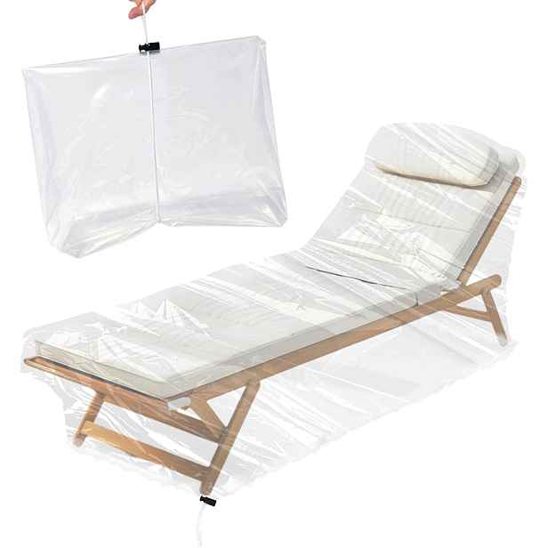 Potah Na Zahradní Lehátko 200x75x70 CM Průhledný Voděodolný