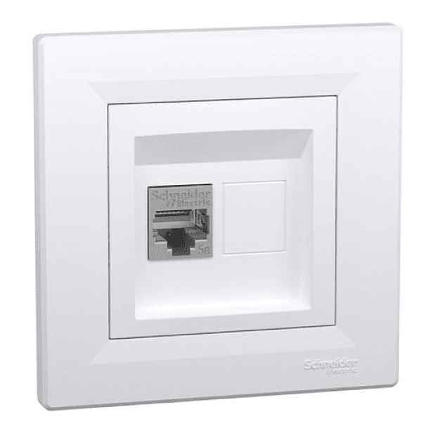 Schneider Electric Asfora zásuvka datová rj45, kat.5e stp, bílá EPH5000121