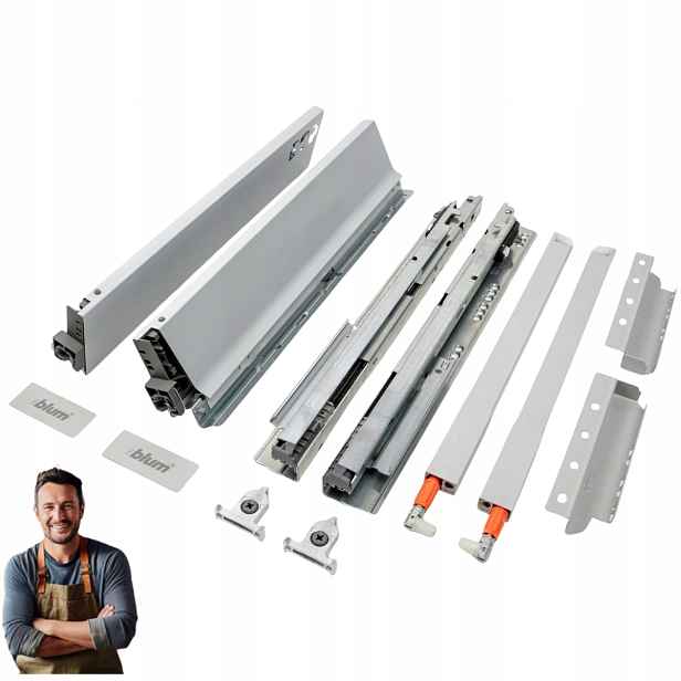 Šuplík Blum Tandembox Antaro 350 mm Střední 167 mm Nosnost 35 kg Šedá