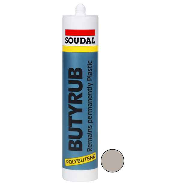 Tmel polybutylenový Soudal BUTYRUB šedý 310 ml