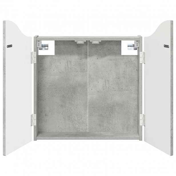 vidaXL Skříň na terče Betonově šedá 56 x 12 x 63 cm Kompozitní dřevo