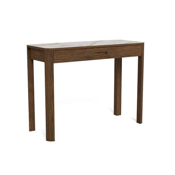 Actona Konzolový stolek Southampton 100 cm bílý mramor/dub kouřový