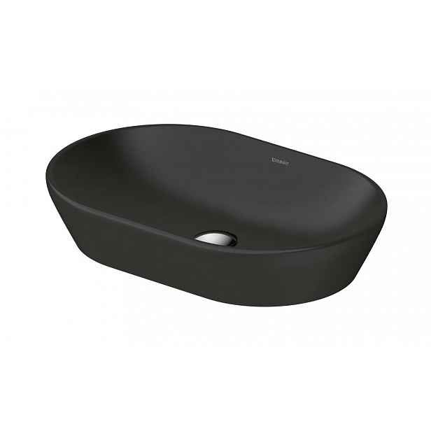 Duravit D-Neo - Umyvadlo na desku, 60x40 cm, bez přepadu, bez otvoru pro baterii, antracit 2372601370