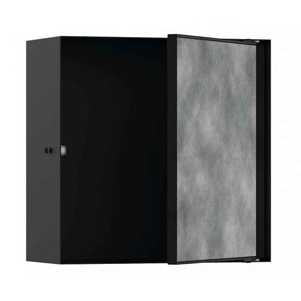 Hansgrohe XtraStoris Rock - Výklenek do stěny, s dvířky, 30x30x14 cm, matná černá 56091670