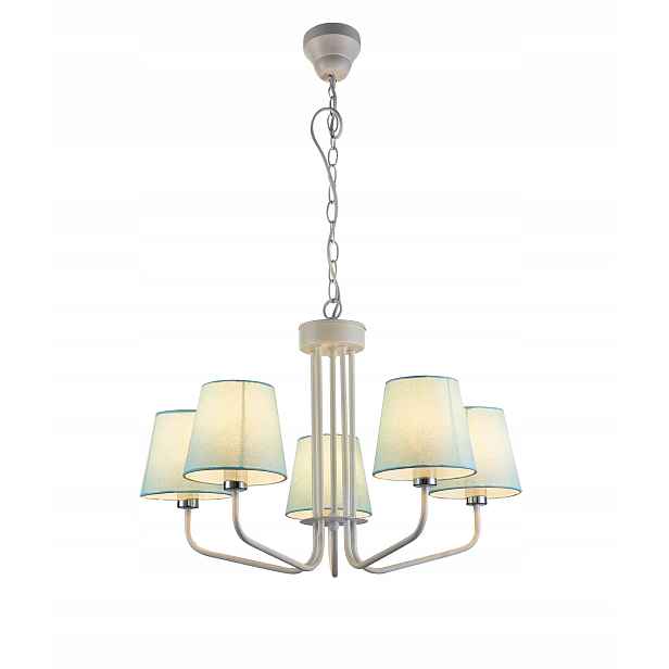 Lustr modro-bílý 5xE14 60W York Ledea