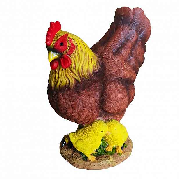 Relaxdays FIGURKA Barevná slepice odolná vůči počasí
