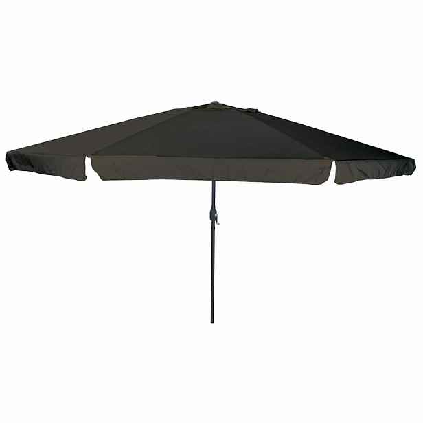 vidaXL Zahradní slunečník Černá 394 x 394 x 248 cm Polyester a ocel