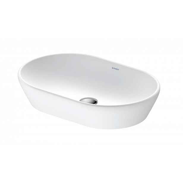 Duravit D-Neo - Umyvadlo na desku, 60x40 cm, bez přepadu, bez otvoru pro baterii, matná bílá 2372603270