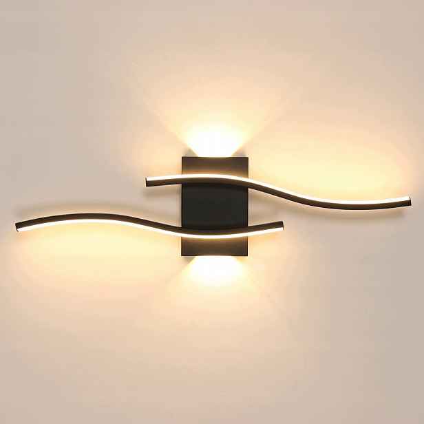 Nástěnné Led Svítidlo Lampa Černé Moderní Kreativní Do Obývacího Pokoje 3000K 20W