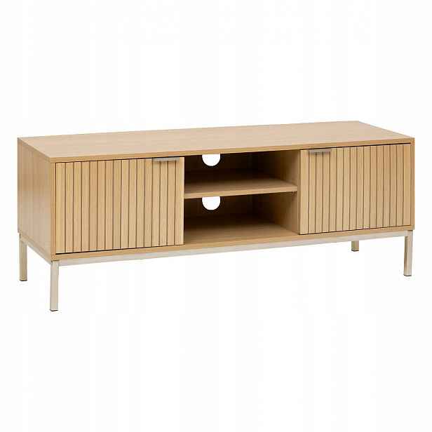 Tv Skříňka Mdf 120X40X45 5 CM Hnědá S Kovovými Nohami