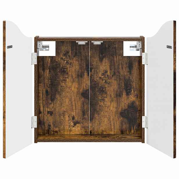 vidaXL Skříň na terče Kouřový dub 56 x 12 x 63 cm Kompozitní dřevo
