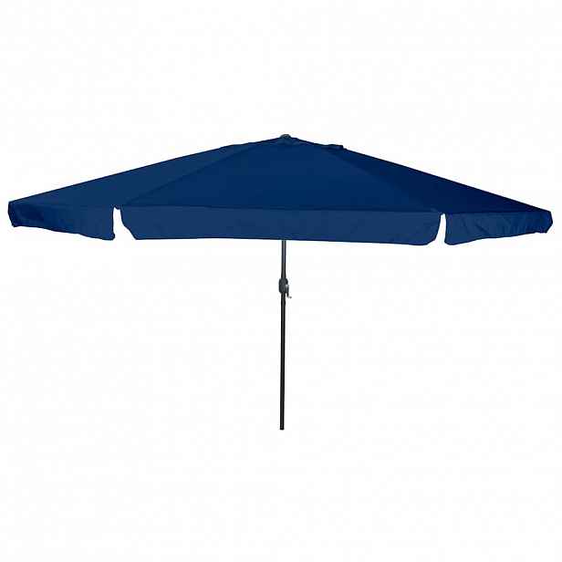 vidaXL Zahradní slunečník 394 x 394 x 248 cm Polyester a ocel Azurblau