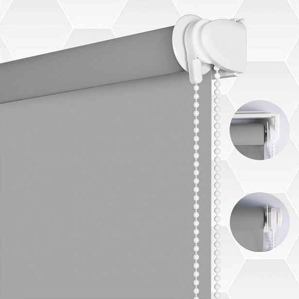 Zatemňovací roleta 107 cm x 200 cm šedá, okenní rolety do domu Smonter