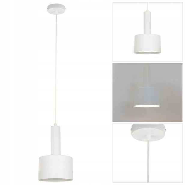 Závěsná lampa Vitrum bílá, moderní harmonická forma v pracovně Sigma Lighting