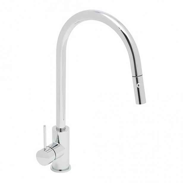 Dřezová baterie SAT Aurum s vytahovací sprškou, 2 proudy chrom SATBAUR286CR