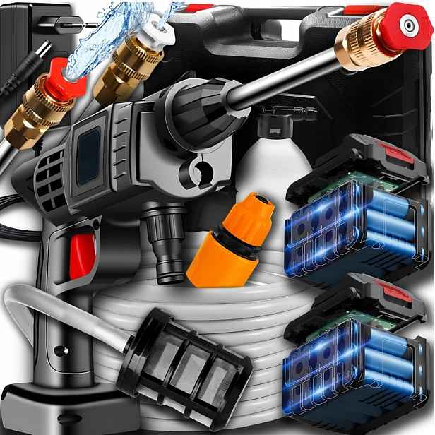 Aku tlaková myčka 60 Bar Ondragon Set 2× 36V baterie