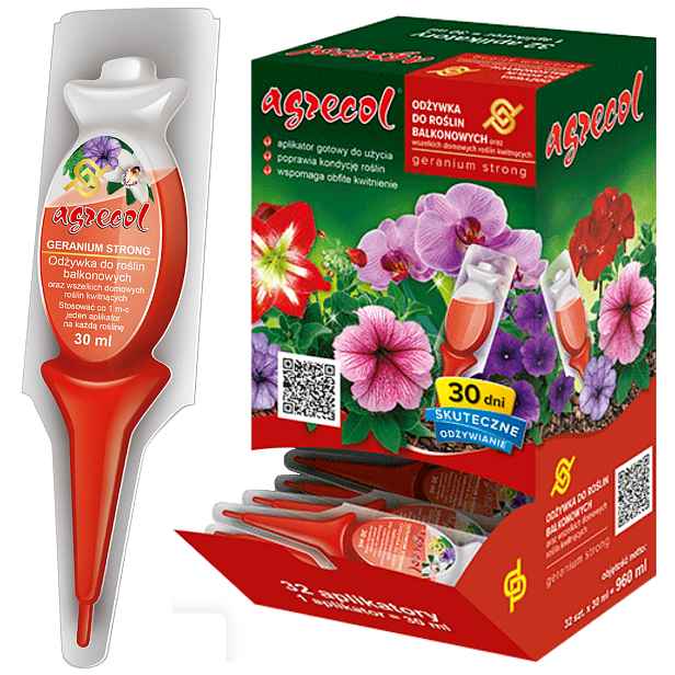 Hnojivo Kondicionér pro kvetoucí balkonové rostliny Strong Agrecol Tekutina 32x30 ml