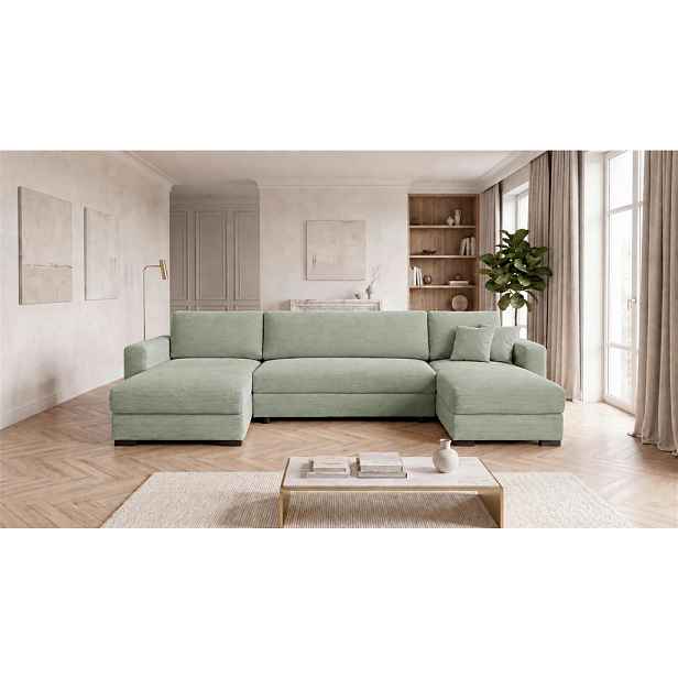 MID.YOU SEDACÍ SOUPRAVA, dřevo, textil, kompozitní dřevo, mátově zelená