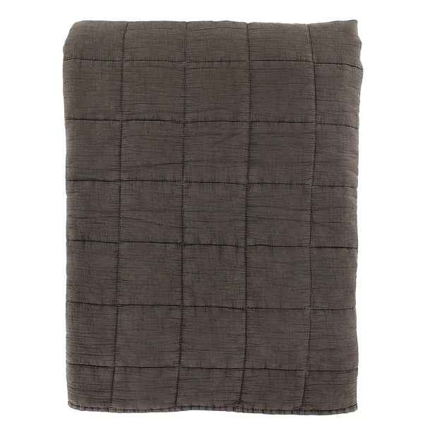 Mocca přehoz s opraným vzhledem Aix Vintage Quilt - 240*240 cm Chic Antique