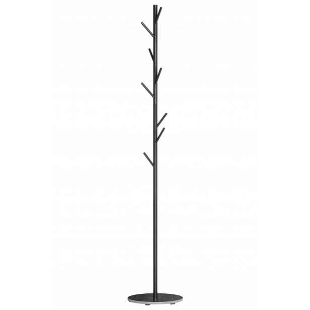 Věšák Na Bundy Kabáty Černý Kovový Stromek Do Předsíně 170 cm