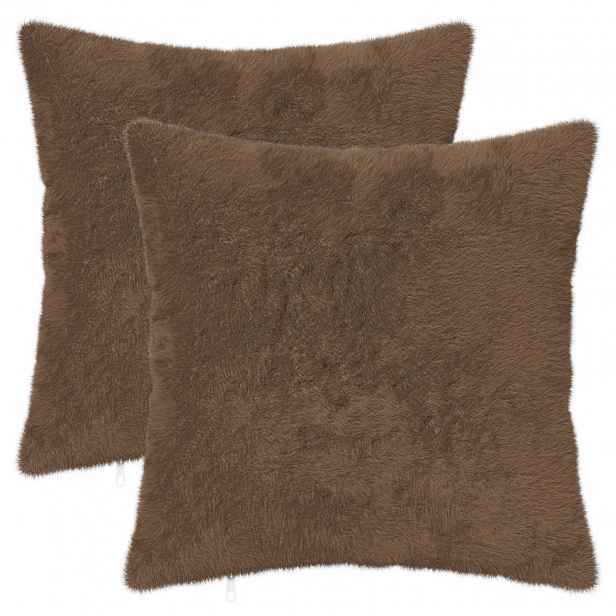 vidaXL Povlak na polštář 2 ks HEERLEN Světle hnědá 35 x 35 cm