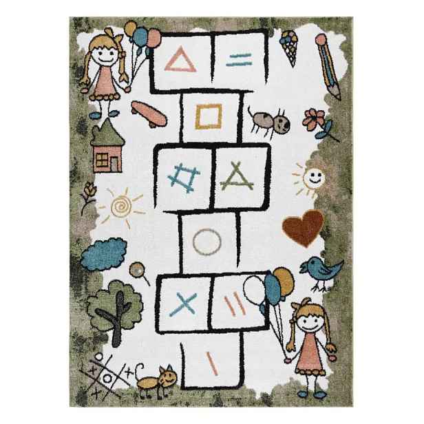 Dywany Łuszczów Dětský kusový koberec Fun Hop green 140x190 cm