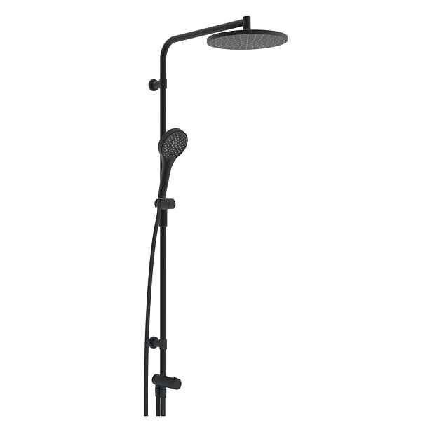 Hansa Viva - Sprchový set bez baterie, průměr 25 cm, 3 proudy, matná černá 4418030033