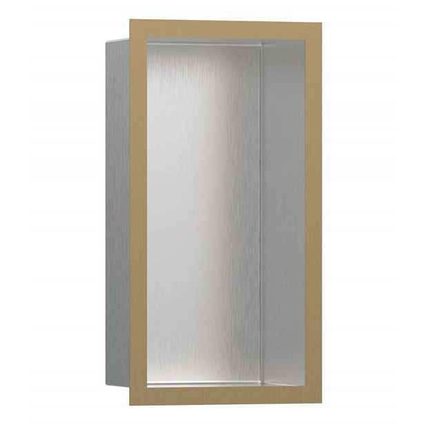 Hansgrohe XtraStoris Individual - Výklenek do stěny s designovým rámem, 30x15x10 cm, kartáčovaná nerez/kartáčovaný bronz 56094140