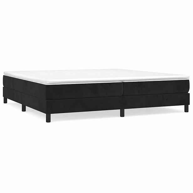 vidaXL Rám postele s boxspringem černý 200 x 200 cm samet