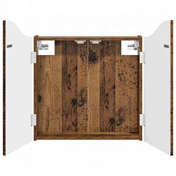 vidaXL Skříň na terče Staré dřevo 56 x 12 x 63 cm Kompozitní dřevo