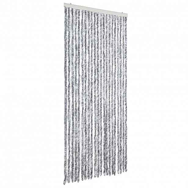 vidaXL Závěs proti hmyzu bílošedý 90 x 200 cm Chenille
