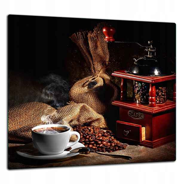 Skleněná Ochranná Deska Panel Lepidlo 65x60 Káva