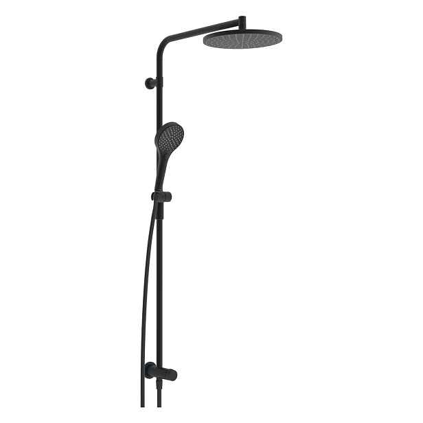 Hansa Viva - Sprchový set bez baterie, průměr 25 cm, 3 proudy, matná černá 4419030033