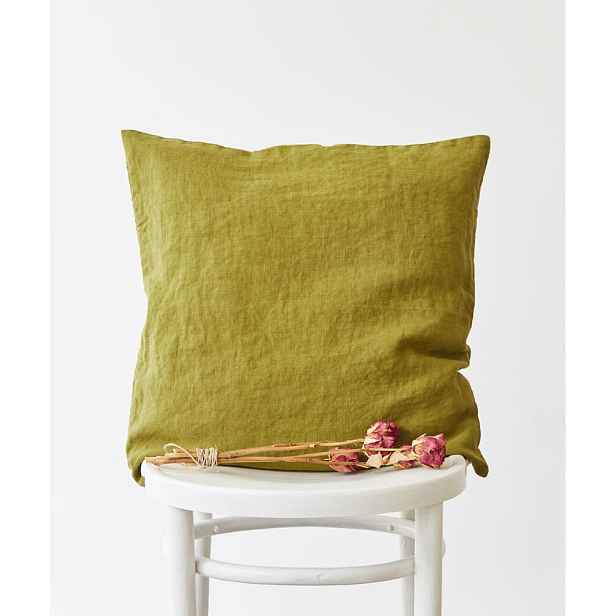Lněný povlak na polštář 50x50 cm Moss Green – Linen Tales