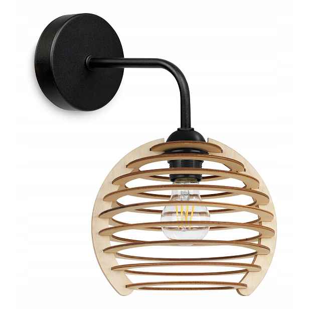 Nástěnná Lampa Stropní Svítidlo Dřevěné Led Stínidlo