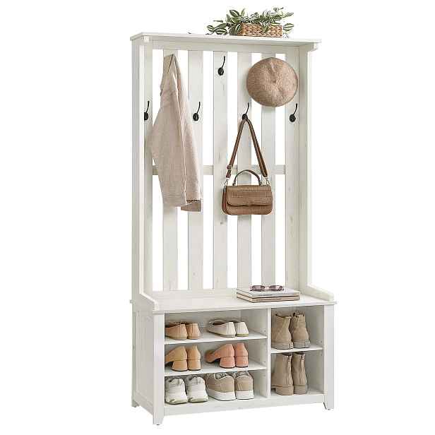SONGMICS Předsíňový věšák Noriss 81 cm bílý