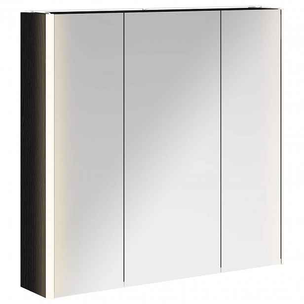 vidaXL Koupelnová zrcadlová skříň Černý dub 73.5 x 15.5 x 70 cm