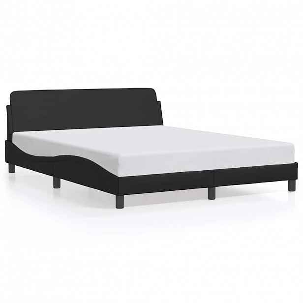 vidaXL Rám postele Dover černý 160x200 cm umělá kůže