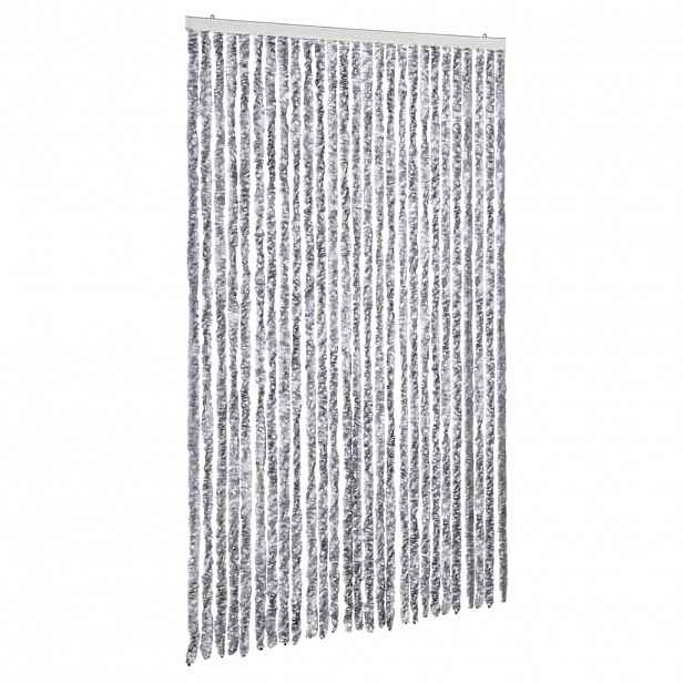 vidaXL Závěs proti hmyzu bílošedý 118 x 220 cm Chenille