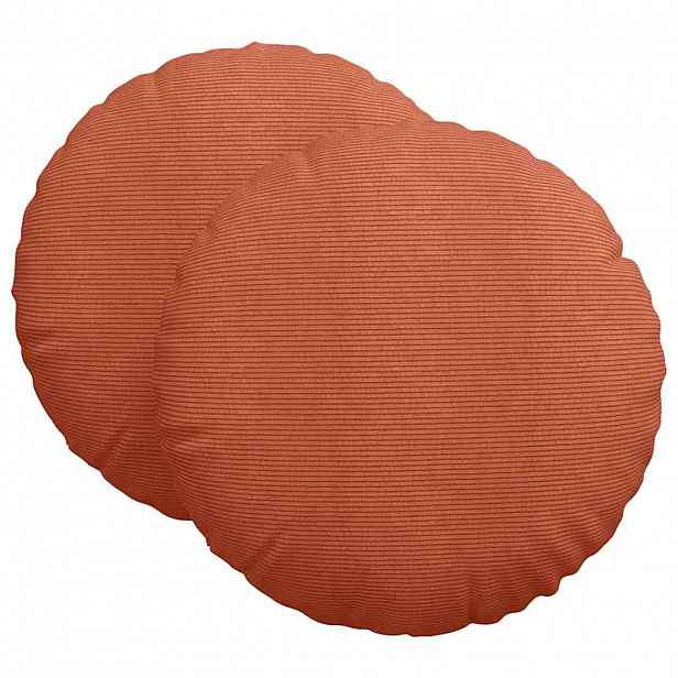 vidaXL Polštáře na sedadla 2 ks Žebrovaná látka Červená oranžová